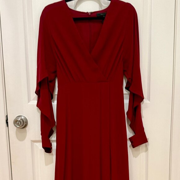 BCBGMAXAZRIA BURGUNDY DORAN MAXI DRESS GOWN NEW WITHOUT TAGS NWOT - Picture 2 of 13